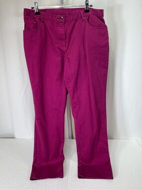 Ruby Rd. Fuchsia Straight-Leg Jeans 3514